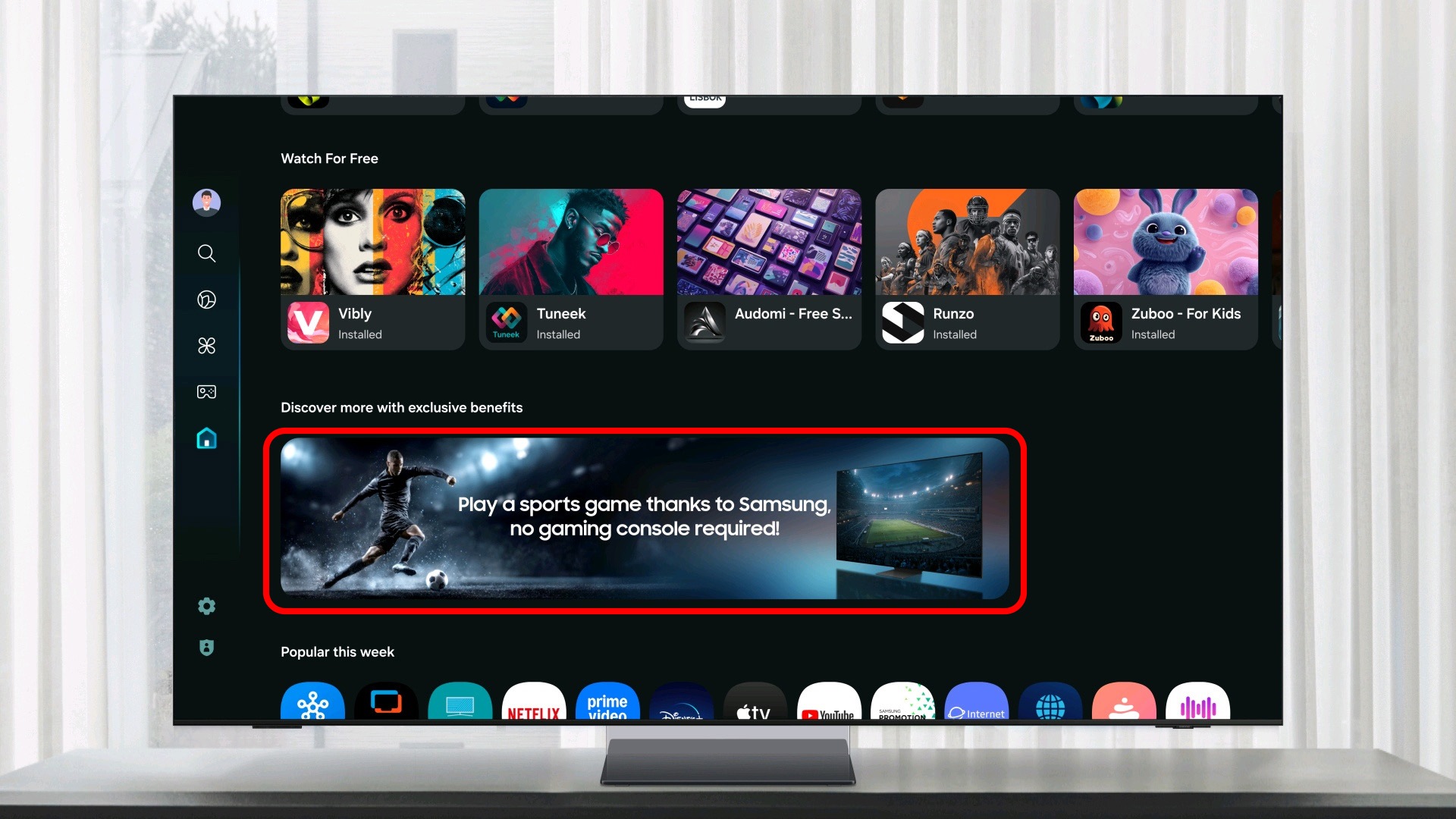 Hirdetések és ajánlások a Smart Hub felhasználói felülettel rendelkező eszközökön