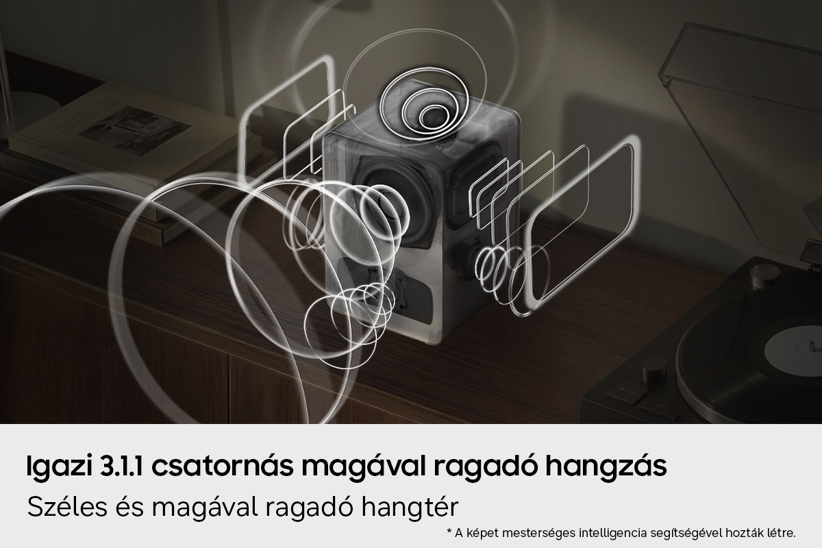 Music Studio 7 LS70H WiFi-Bluetooth vezeték nélküli hangszóró (2026) Fekete