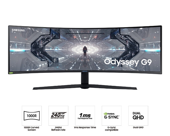 Samsung Odyssey G9 C49G95TSSR 49" Ívelt Dual-WQHD 240Hz G-Sync Gamer Monitor