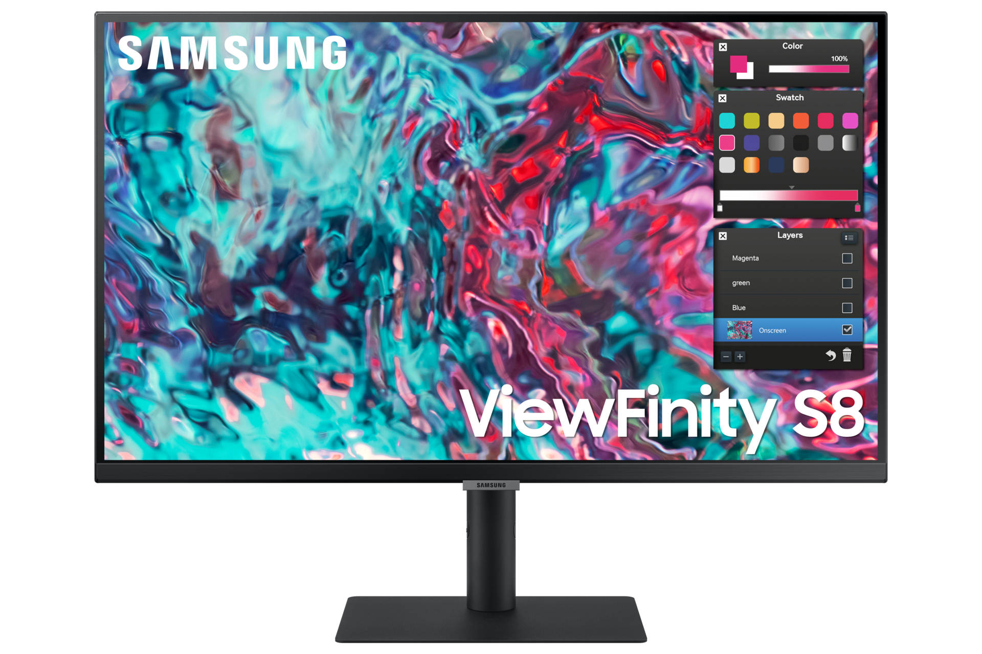 Samsung 27" UHD monitor IPS panellel, Thunderbolt 4-gyel és hangszóróval