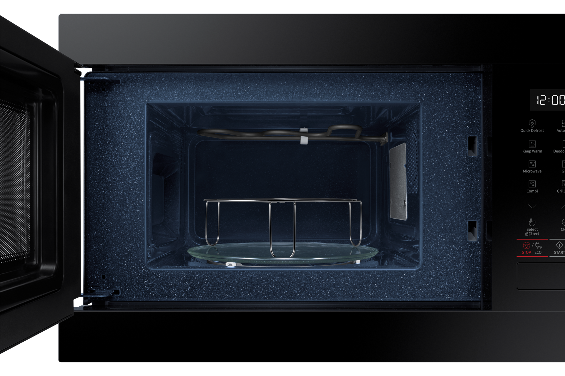 front-open-grill Black