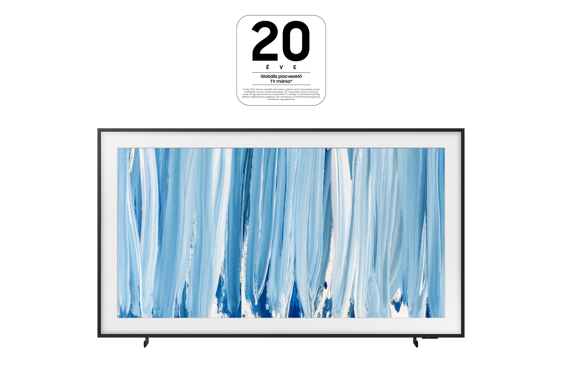 The Frame Pro LS03HW 4K Samsung Vision AI Smart TV (2026) Front Black Modern Frame Design with Wireleess One Connect