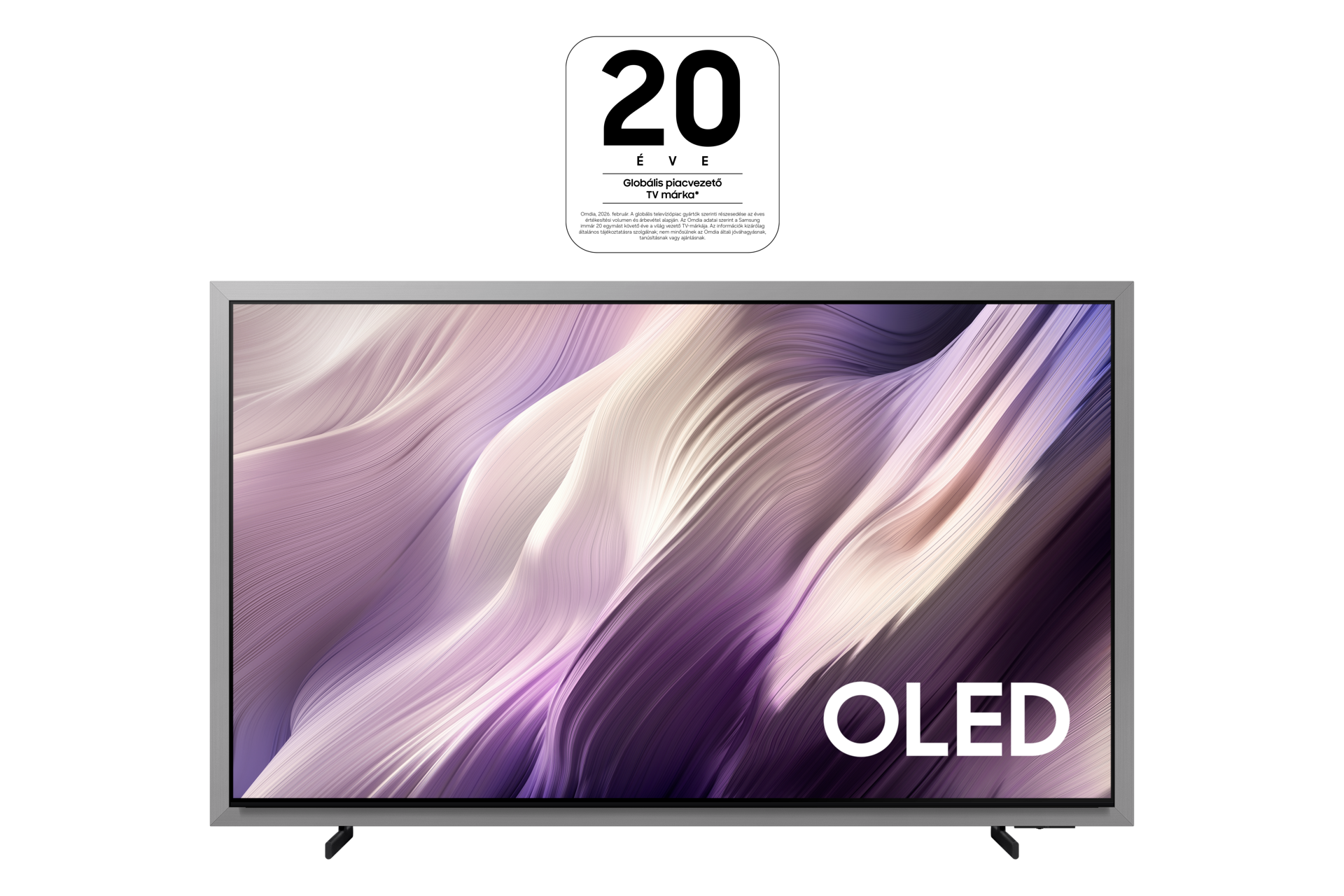 OLED S95H 4K Samsung Vision AI Smart TV (2026) Front Silver 