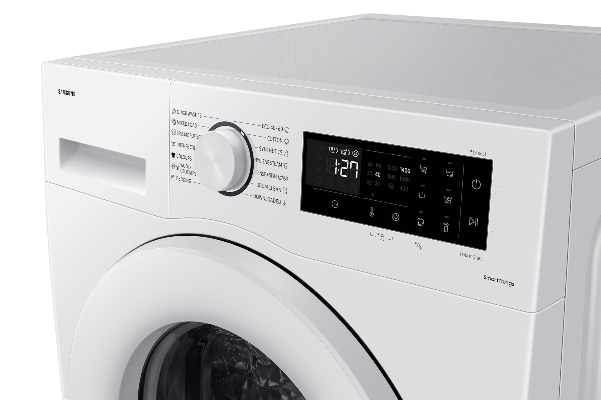 Mosógép WW90CGC04DAELE EcoBubble™ technológiával 9 kg Panel-Control White 