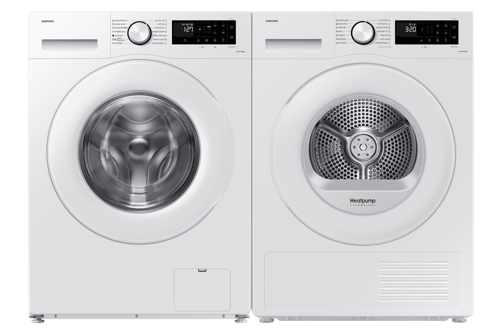 Mosógép WW90CGC04DAELE EcoBubble™ technológiával 9 kg Front-Pair White 
