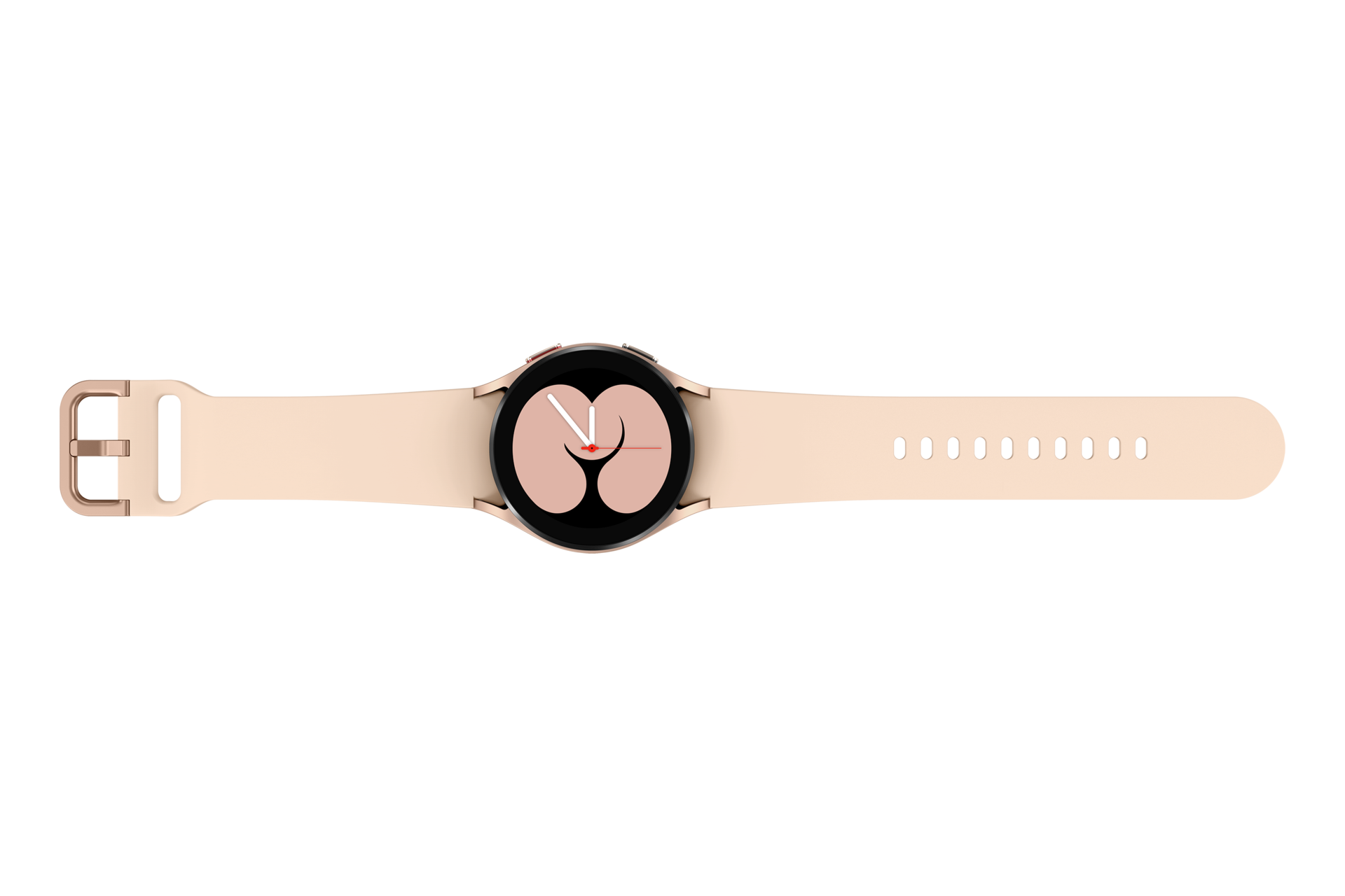 Tampilan depan Samsung Galaxy Watch 4 smartwatch warna Pink Gold. Cek Harga dan spesifikasi
