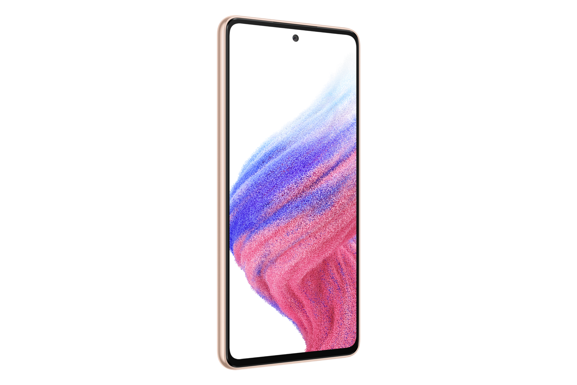 HP Samsung Galaxy A53 5G dengan spek memori 128 GB atau 256GB ROM, beli Samsung A53 terbaru keluaran 2022 warna awesome peach resmi SEIN.