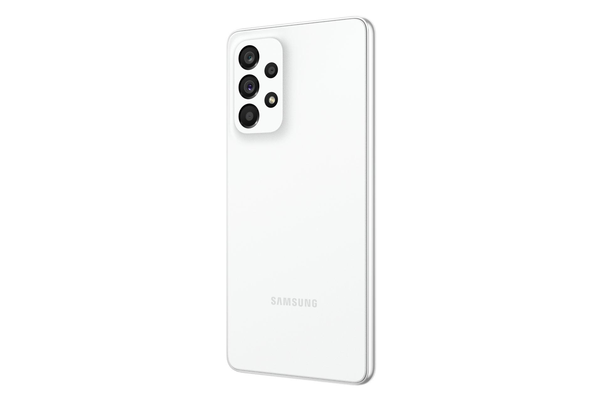 Kamera Samsung A53 5G dilengkapi quad sensor resolusi 64MP dan fitur OIS Optical Image Stabilization, ketahui fitur lengkap A53 Samsung awesome white di sini.