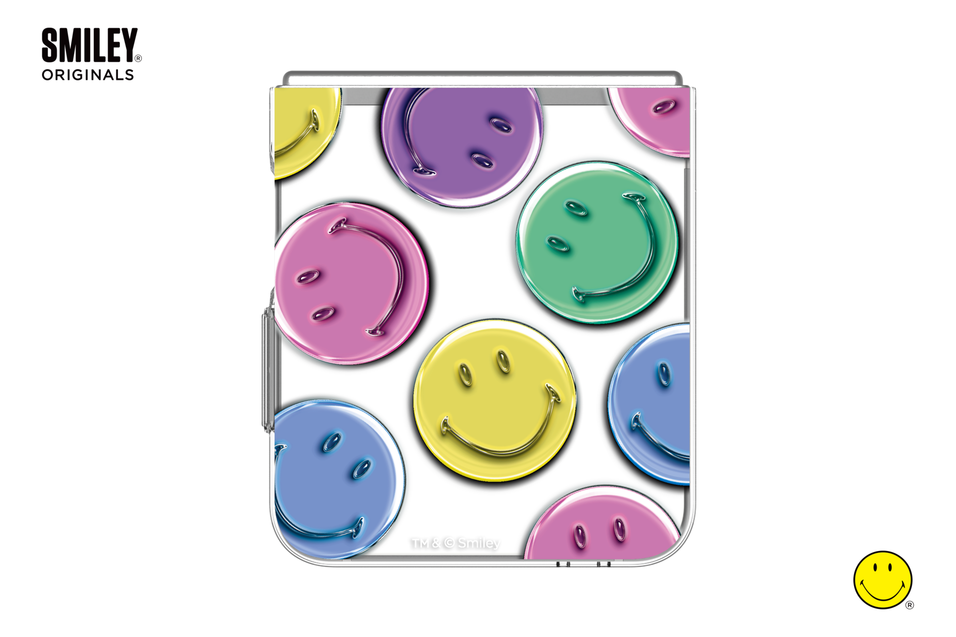 Smiley Multi Color Slim Impression Case for Galaxy Z Flip6