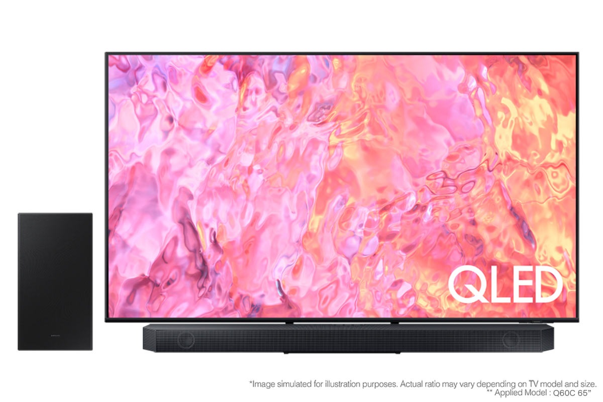 Samsung qled 65 sales soundbar