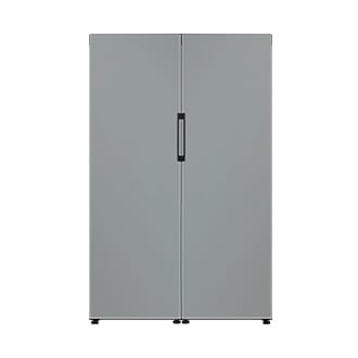 BESPOKE Refrigerator 1 Door Combination with both Satin Gray