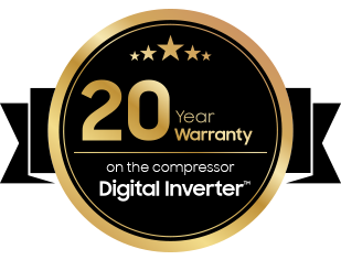 20 Year warranty on Digital Inverter compressor