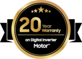 20 Year warranty on Digital Inverter Motor