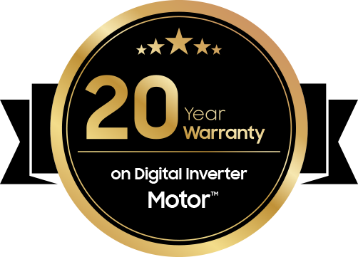 20 Year warranty on Digital Inverter Motor