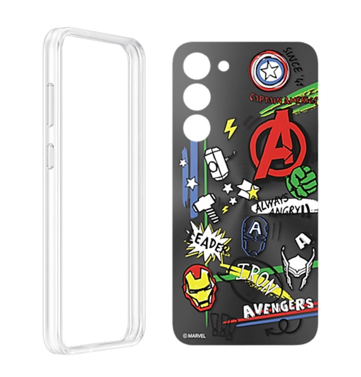 Avengers Doodle Plate for Galaxy S23+ Frame cover