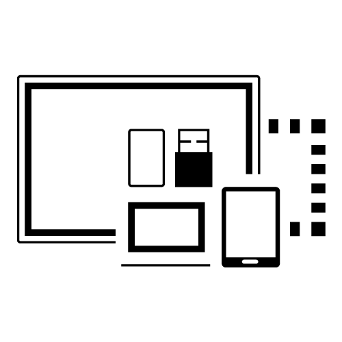 Devices that can be connected to HDMI, USB, USB Type-C, DP, LAN Port, and Wireless mirroring terminals supported by Flip Pro