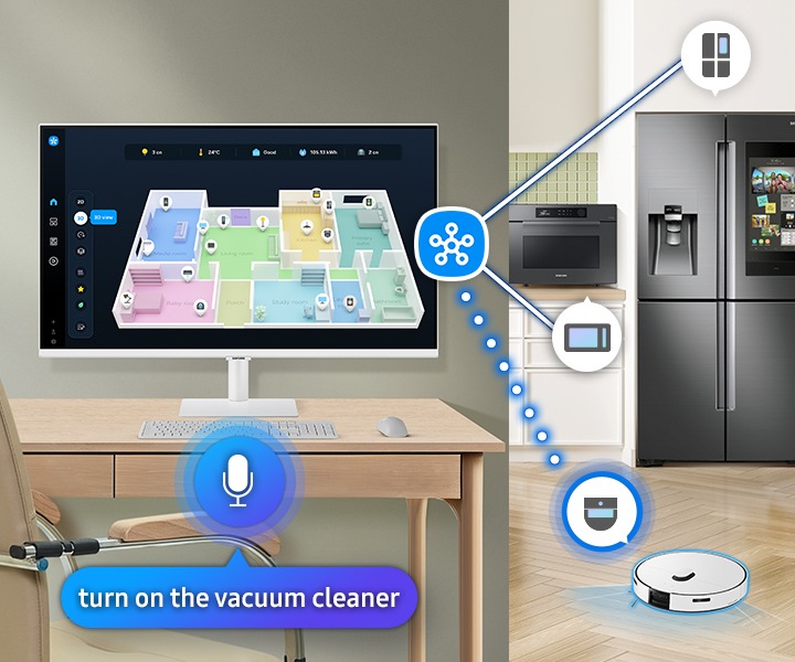 32 inch 4K Smart Monitor M7 M70F (White) Samsung Vision AI