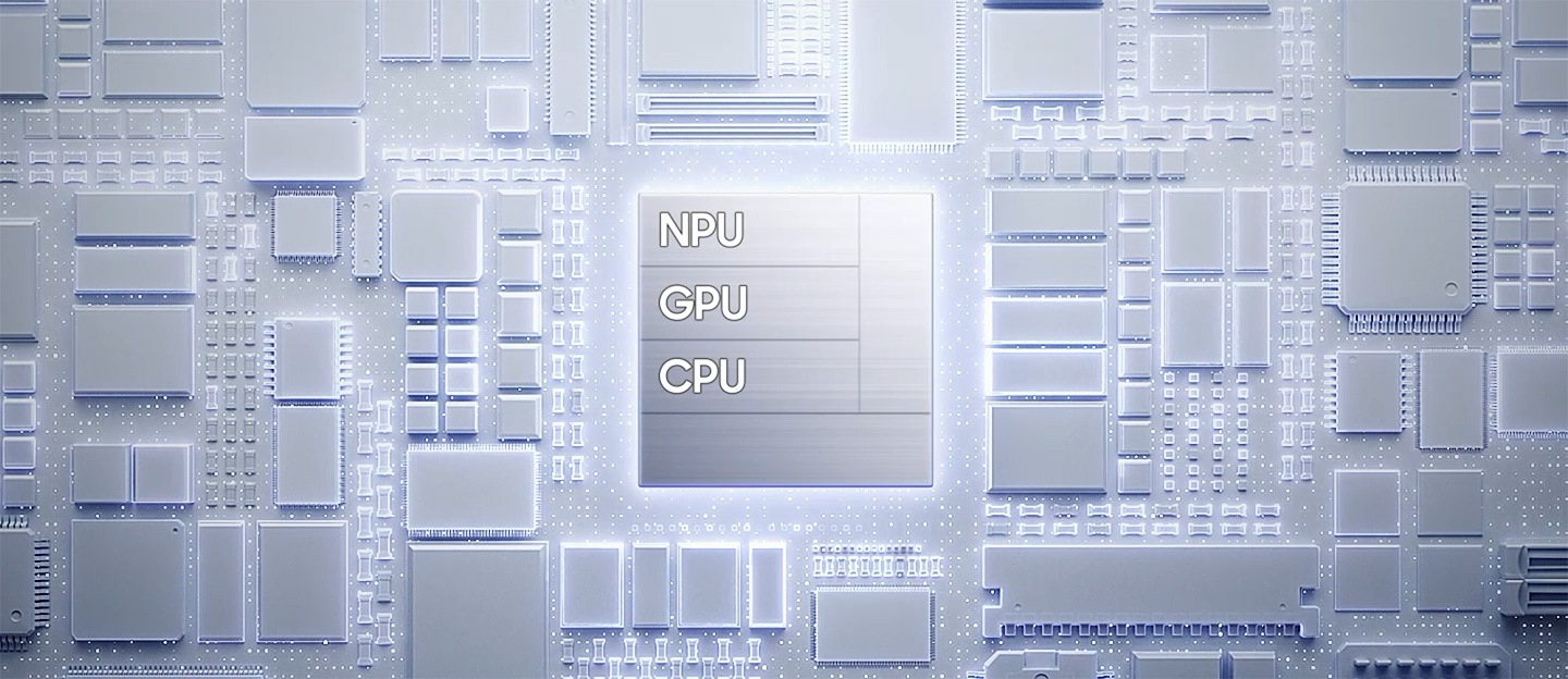 Galaxy S26 FE's customised chip is seen with NPU, GPU, and CPU.