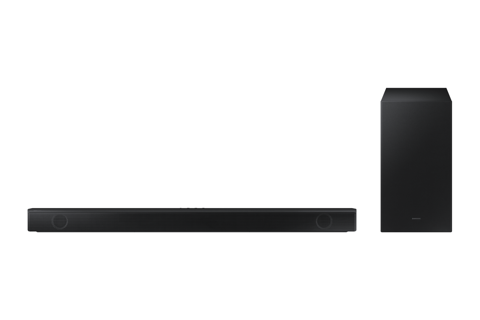 Samsung B-Series Soundbar HW-B550 (HW-B550/XD) menampilkan sisi depan dalam warna Black.
