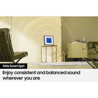 Music Frame lets out vibrations of sound throughout the living room.
