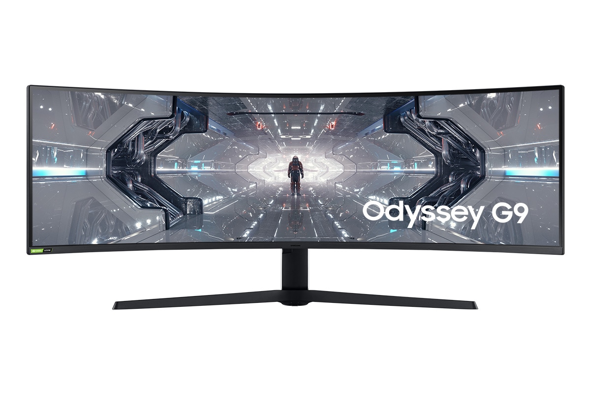 Monitor gaming 49 inci Samsung Odyssey dengan layar lengkung dan refresh rate 240Hz dan akurasi warna Adobe RGB 92%. Beli dan lengkapi desktop gaming PC Anda.