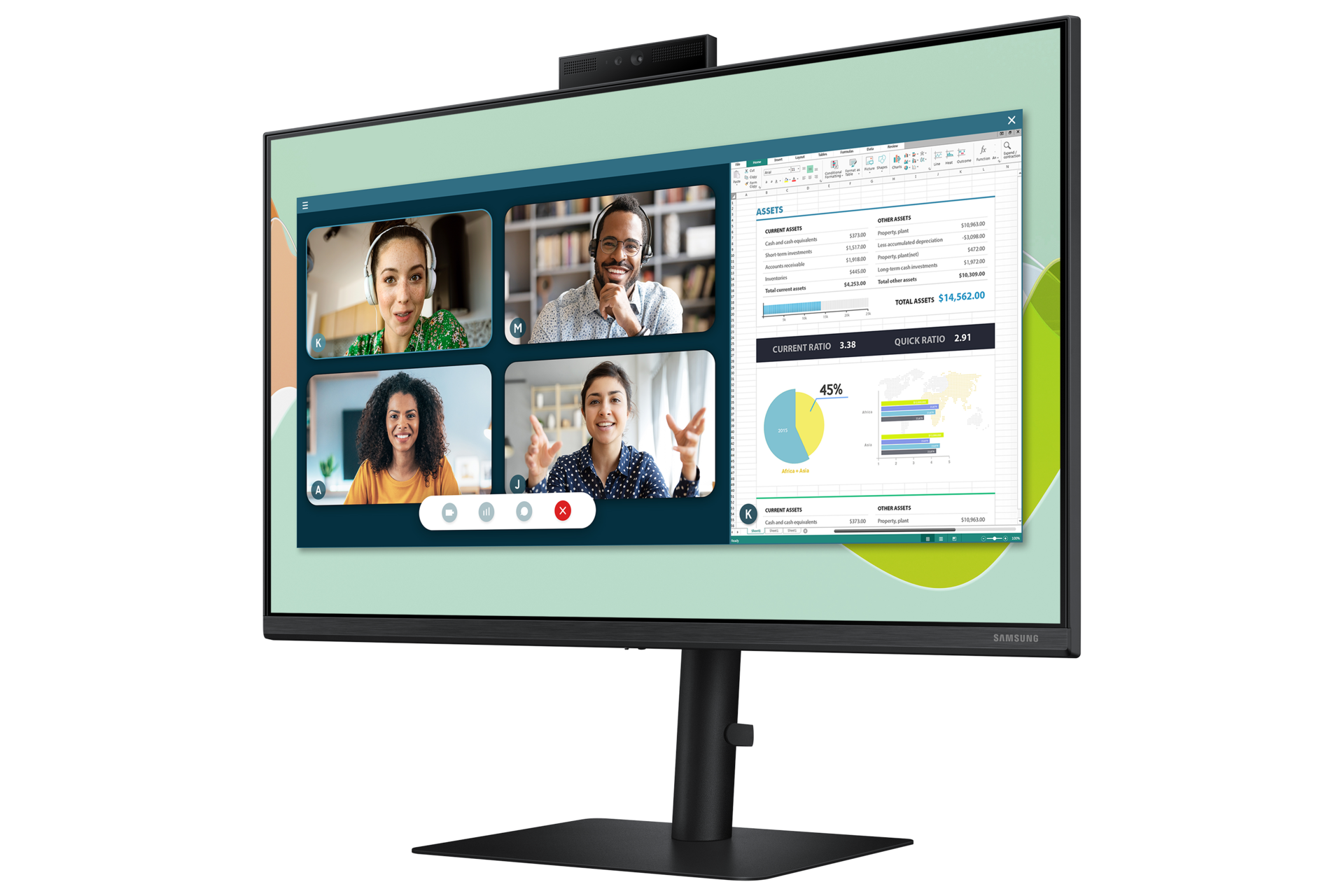 Resolusi kamera pop-up monitor komputer dengan webcam Samsung S40VA. Beli monitor 24 inch Samsung S40Va garansi resmi SEIN di sini.