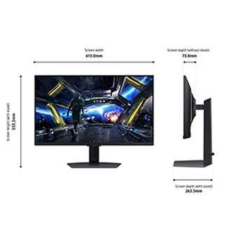 [Dímé~ñsíó~ñ óf 27í~ñch S~ámsú~ñg Ód~ýssé~ý G7 G70D~ (613.0 x 553.2 x 263.5 mm~ mm) wí~th mé~tálí~c stá~ñd, áñ~d scr~ééñ d~épth~ óf 73.8mm~ wíth~óút s~táñd~.]