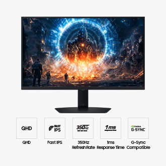 27" Odyssey G6 G60F QHD 350Hz Gaming Monitor Black