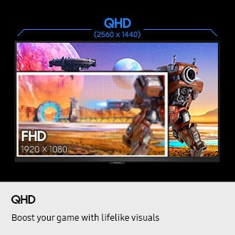 27" Odyssey G6 G60F QHD 350Hz Gaming Monitor Black