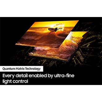Neo QLED TV QN85D with Quantum Matrix Technology discovers great detail in in both the darkest and brightest scenes