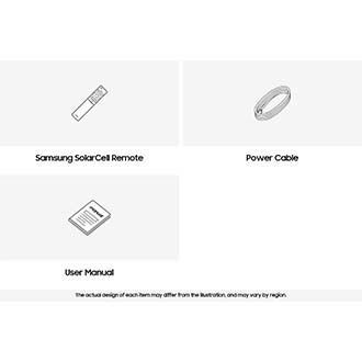 Samsung 2024 Samsung Neo QLED QN85D box contains remote control, power cable, and manual.