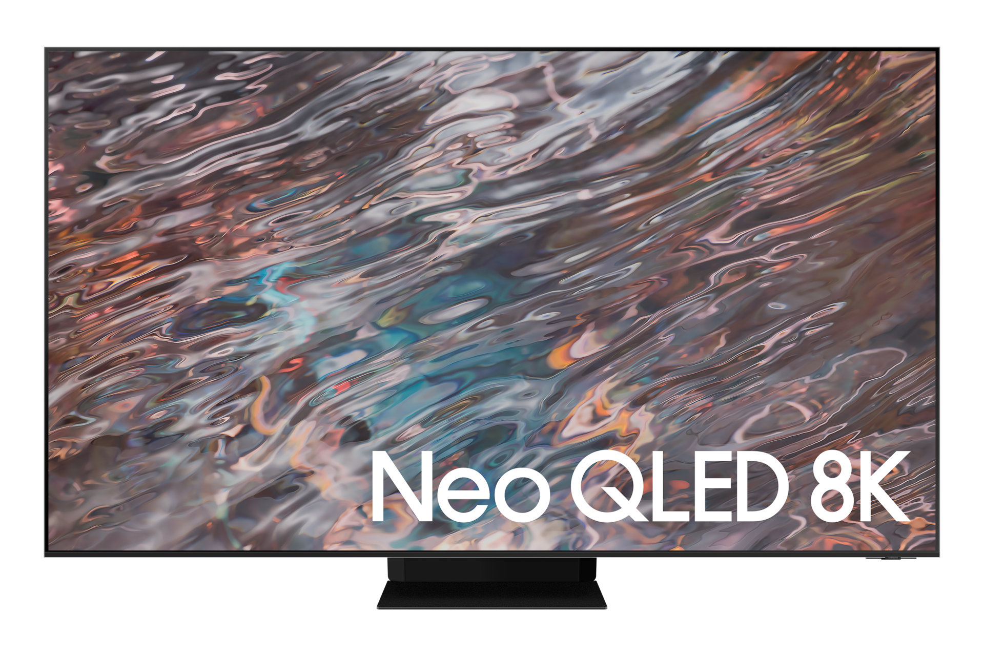 Tampilan depan Samsung Smart TV 50 inch QLED QN800a warna perak. Cek harga dan spesifikasi sekarang di Samsung Indonesia