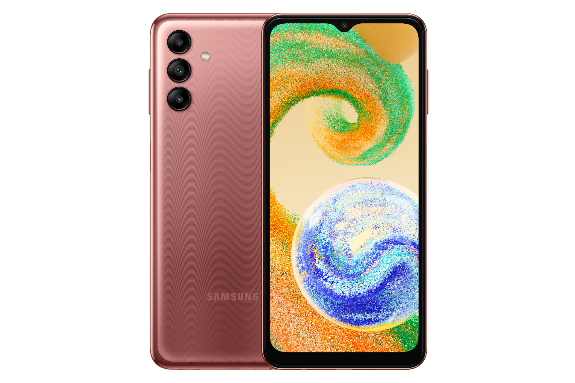 Ketahui harga Samsung A04s garansi resmi SEIN, hadir dengan layar PLS LCD 6,5 inci. Lihat model HP Samsung A04s Orange Copper di website Samsung Indonesia.