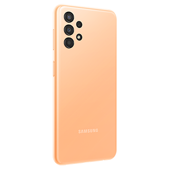Detail kamera Samsung Galaxy A13 warna orange 6GB RAM dengan quad camera resolusi 50MP, sensor ultrawide 120 derajat. Beli Samsung A13 harga dan garansi resmi SEIN di website Samsung Indonesia.