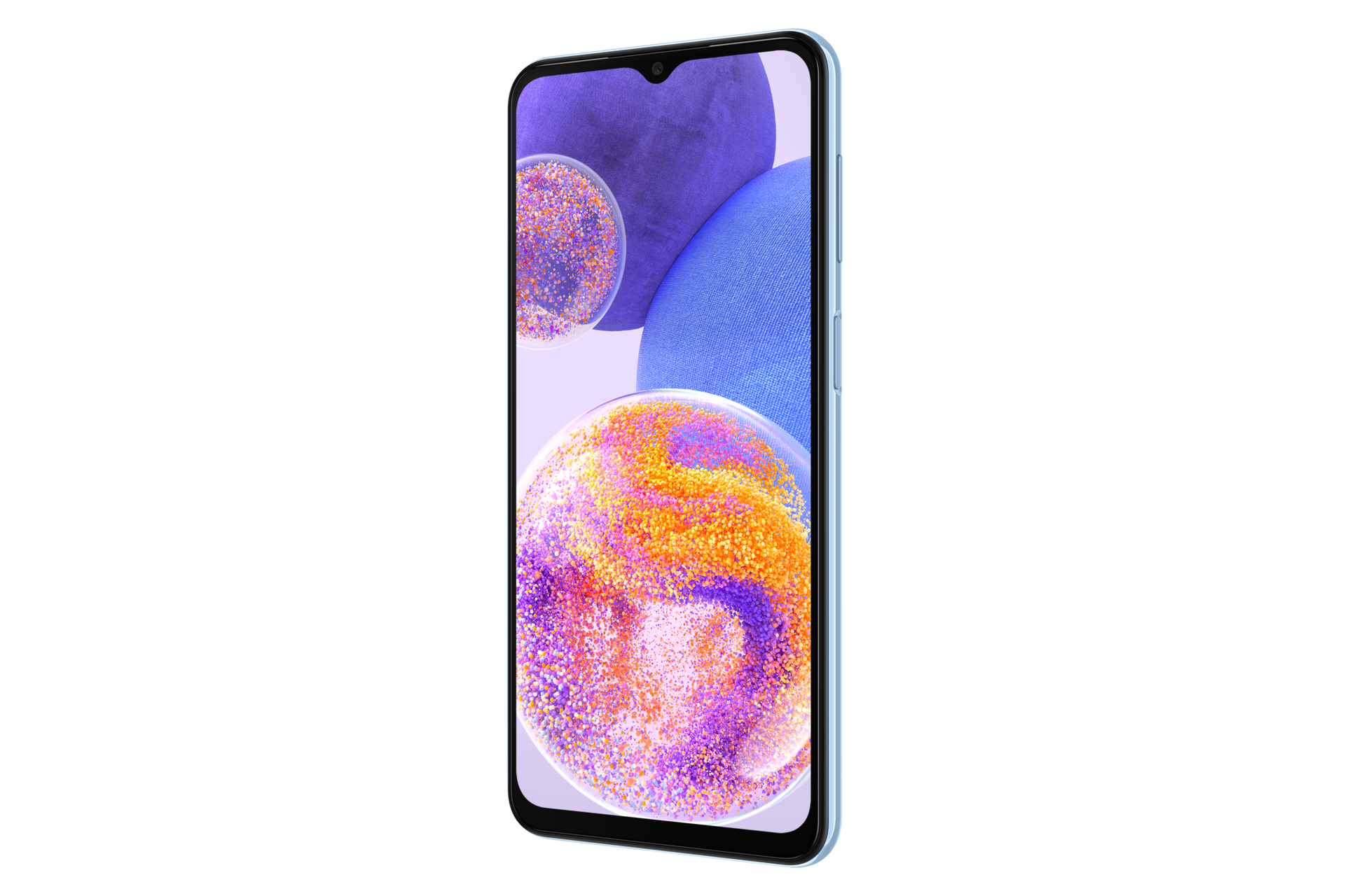 Samsung A23 resmi dirilis dengan selfie camera 8MP, lihat review Samsung A23 di website Samsung Indonesia. HP A23 hadir dalam varian Light Blue memori 6/128GB.