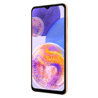 Samsung A23 resmi dirilis dengan selfie camera 8MP, lihat review Samsung A23 di website Samsung Indonesia. HP A23 hadir dalam varian Peach memori 6/128GB.