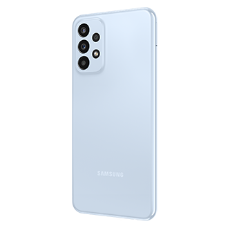 Cek harga resmi Samsung Galaxy A23 5G 2022 Awesome Blue, hadir dengan kapasitas baterai 5000mAh. Miliki Samsung Galaxy 23 5G 2022 garansi resmi SEIN di sini.