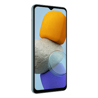 Lihat semua model Samsung M23 harga dan garansi resmi SEIN di website Samsung Indonesia, Samsung M23 5G Light Blue hadir dengan memori 6/128GB.