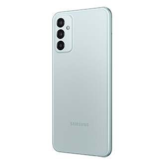 HP Samsung M23 5G harga dan garansi resmi Indonesia, hadir dalam warna Light Blue memori 6/128GB dengan triple camera, fitur Digital Zoom 10x.