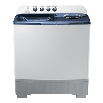 Mesin cuci front loading (WT5200KM) warna putih, tampilan depan