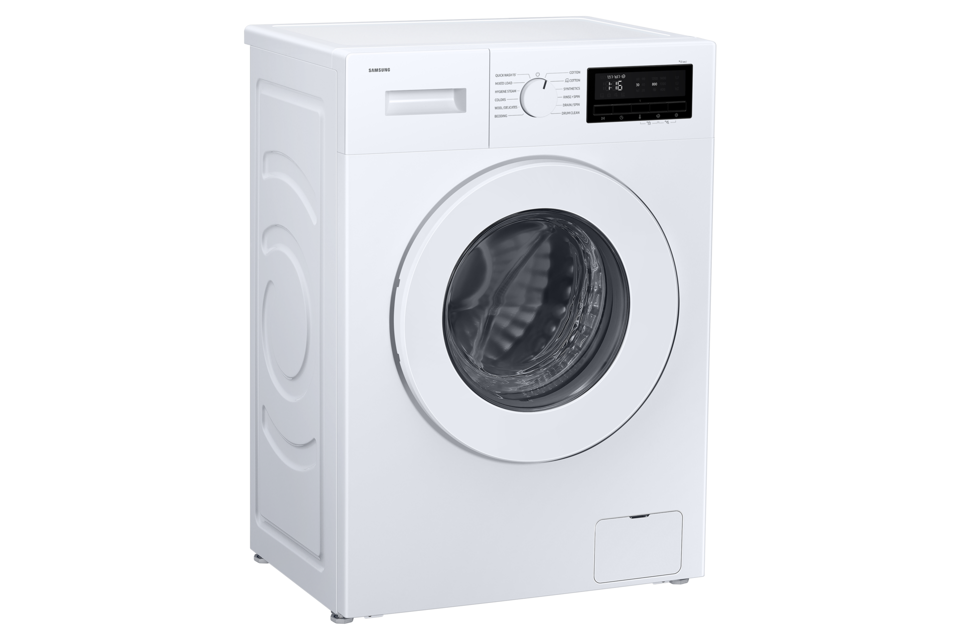 Laundry with Grade A Energy Efficiency and Hygiene Steam L-Perspective White 