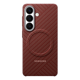 Galaxy S26 Carbon Magnet Case Front Red 