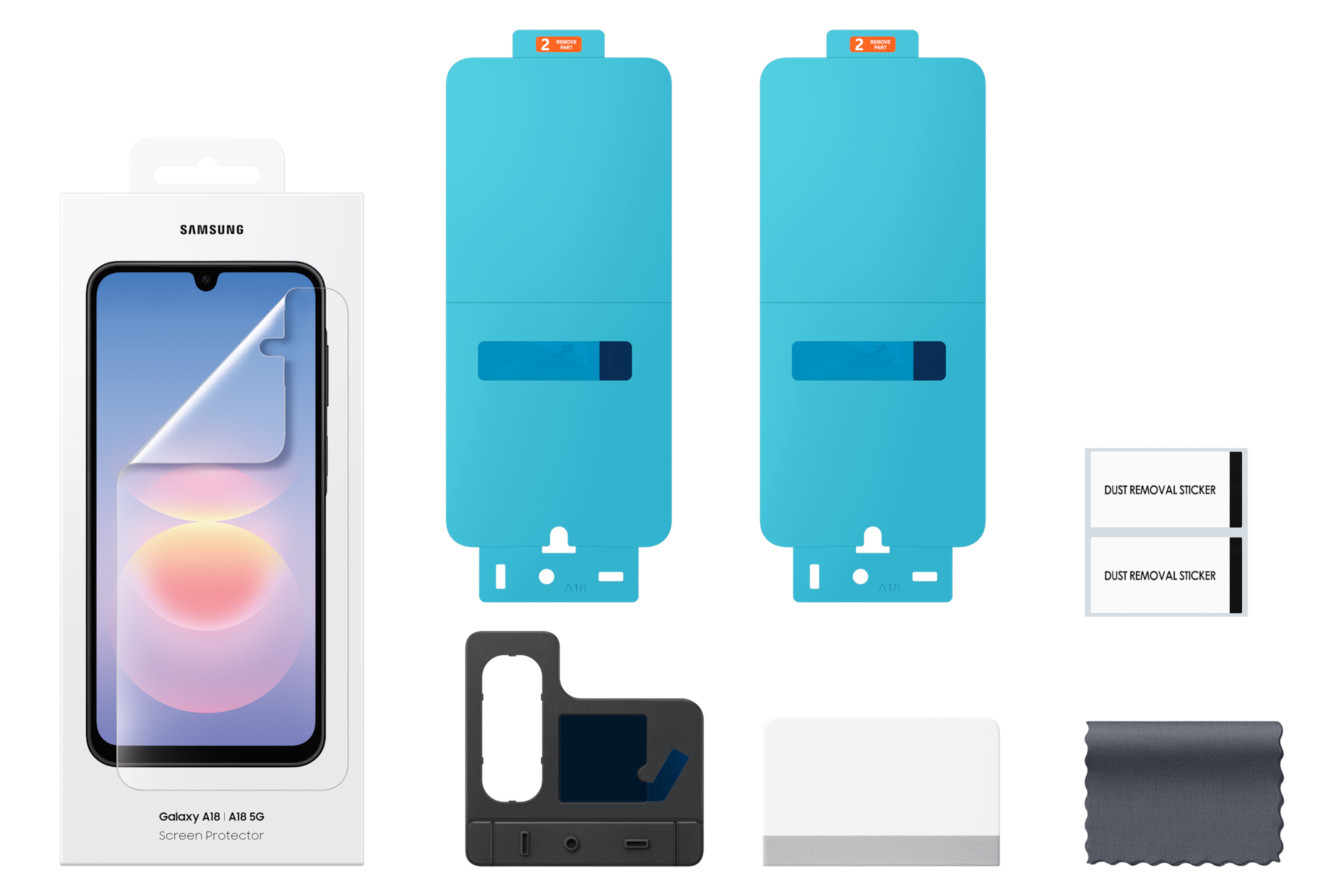 Screen Protector for Galaxy A18 Set Transparent 