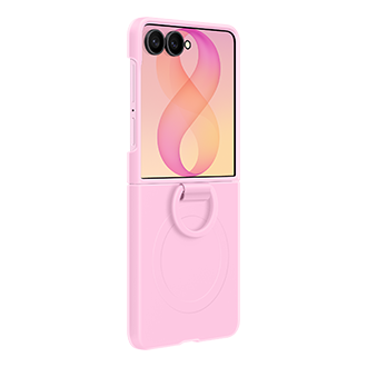 Galaxy Z Flip8 Silicone Ring Magnet Case Dynamic Pink 