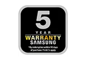 5-year warranty on parts & labour available on this product