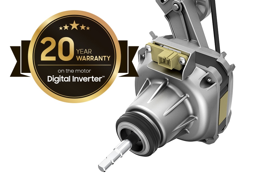 The dryer motor with digital inverter technology gives a 20-year warranty.