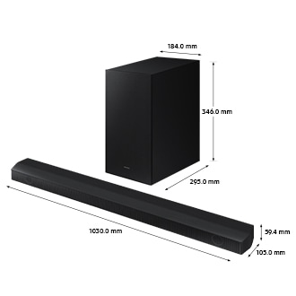 Buy SAMSUNG2.1 Soundbar HW-R450 with Wireless Subwoofer, Bluetooth  Compatible, Smart Sound and Game Mode, 200-Watts Online at desertcartIreland