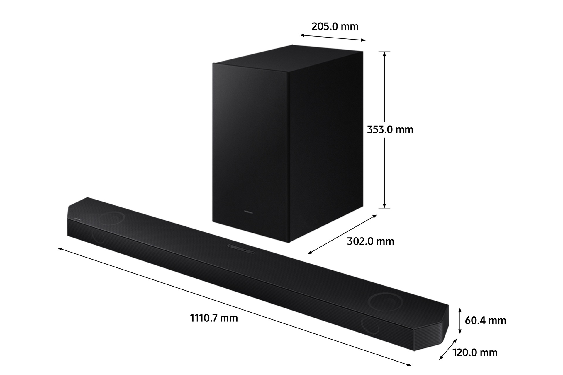HW-Q700B/XU dimensions