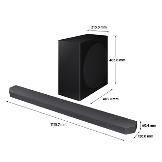 HW-Q800B/XU dimensions