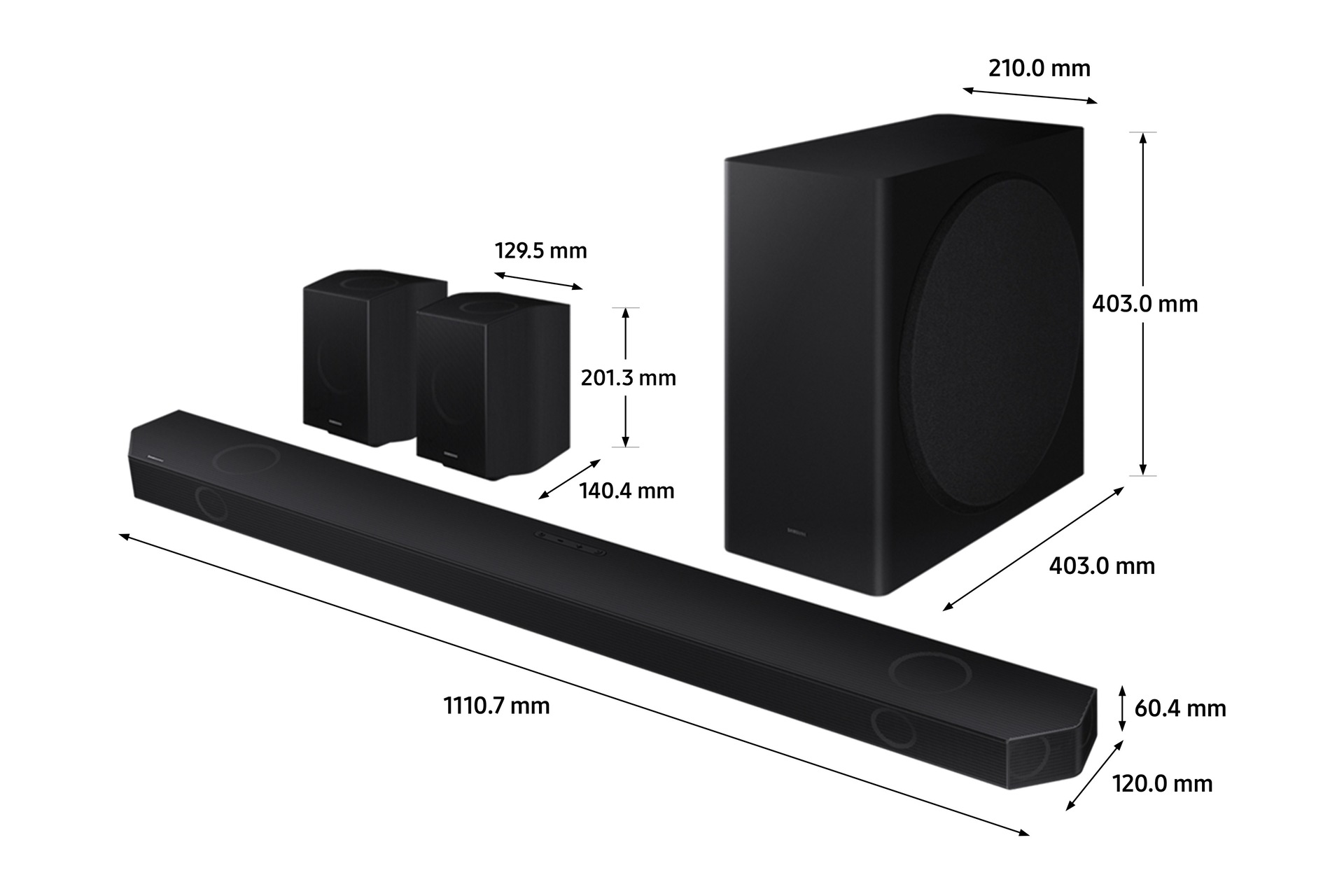 HW-Q930B/XU dimensions